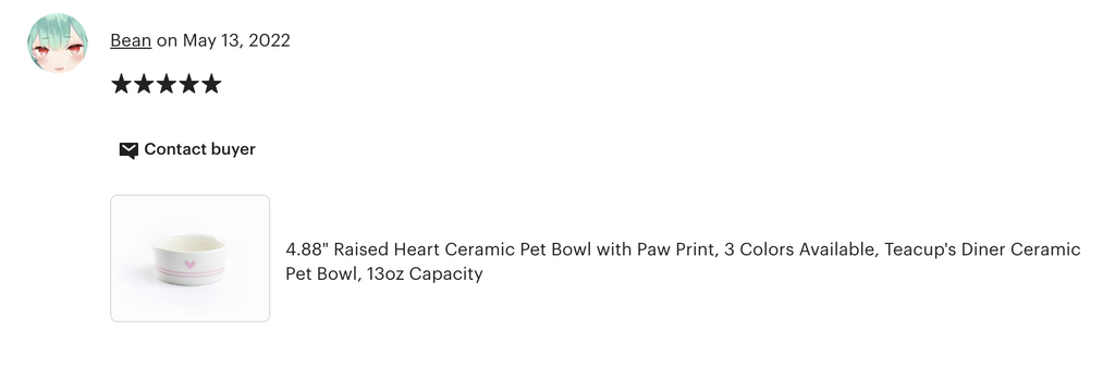 4.88" Raised Heart Ceramic Pet Bowl