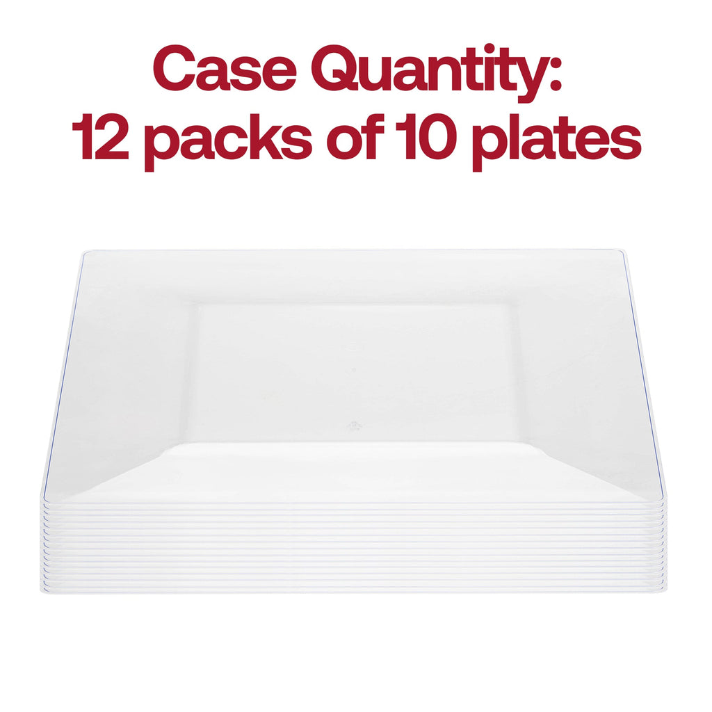 Clear Square Plastic Appetizer/Salad Plates (8")
