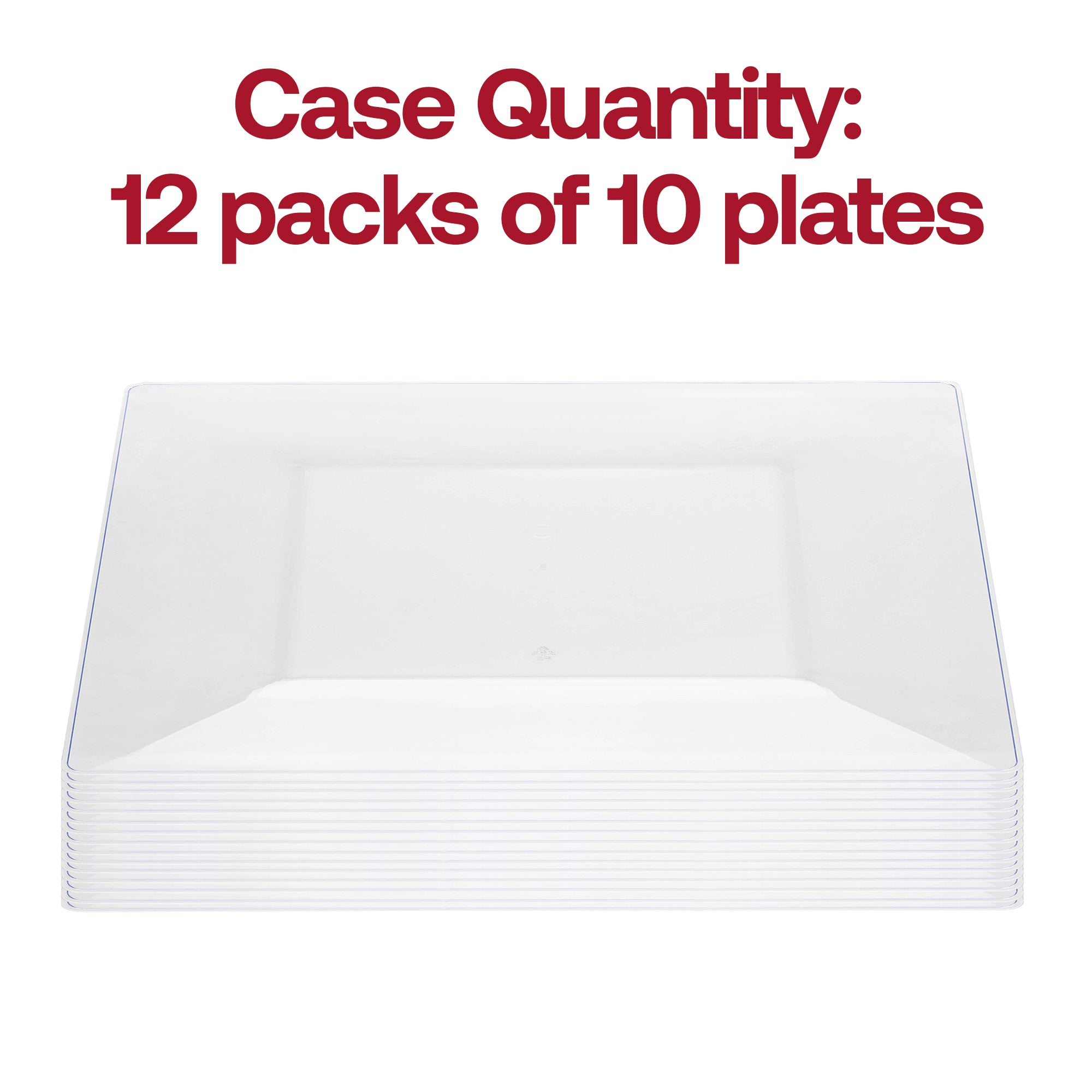 Clear Square Plastic Appetizer/Salad Plates (8")