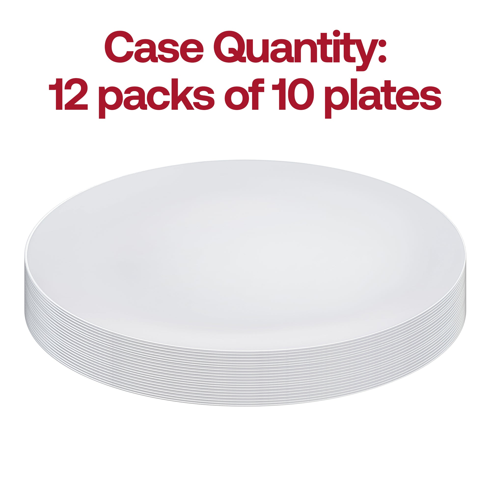 White with Silver Rim Organic Round Disposable Plastic Appetizer/Salad Plates (7.5")