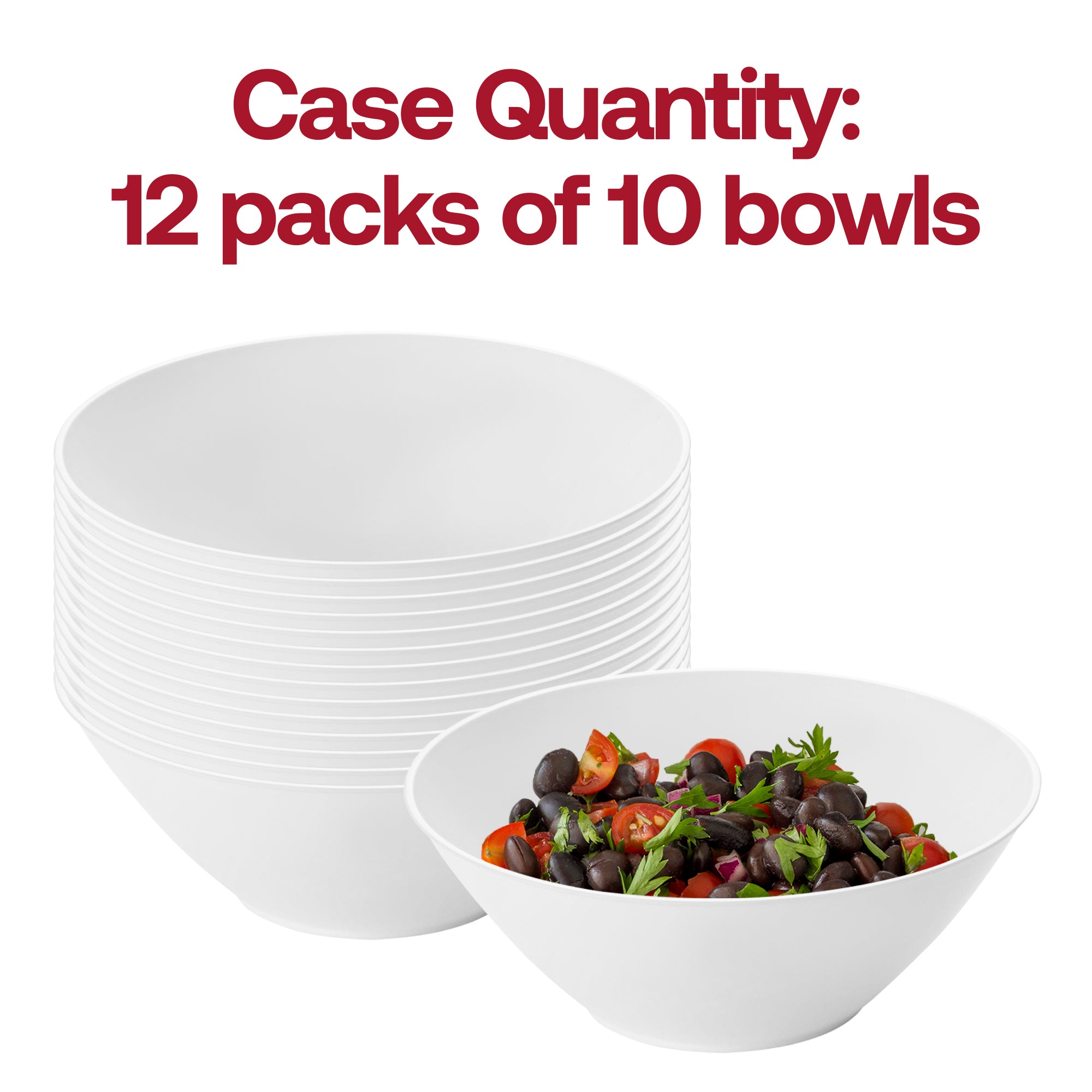 Solid White Organic Round Disposable Plastic Dessert Bowls (6 oz.)