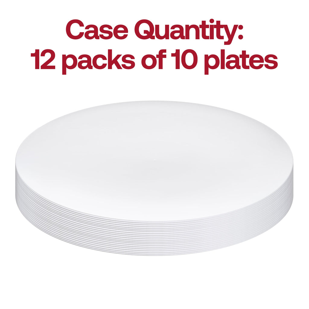 Solid White Organic Round Disposable Plastic Appetizer/Salad Plates (7.5")