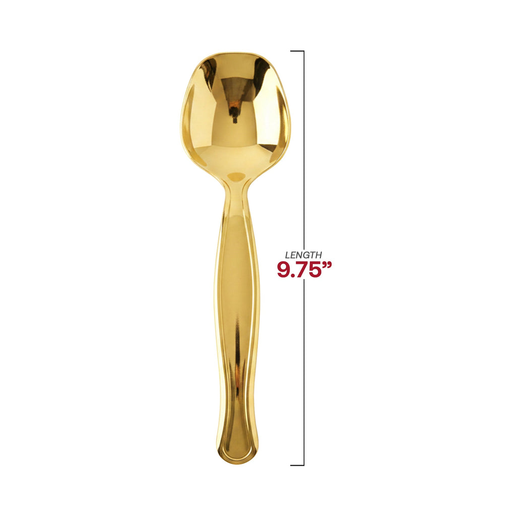 Gold Disposable Plastic Serving Spoons