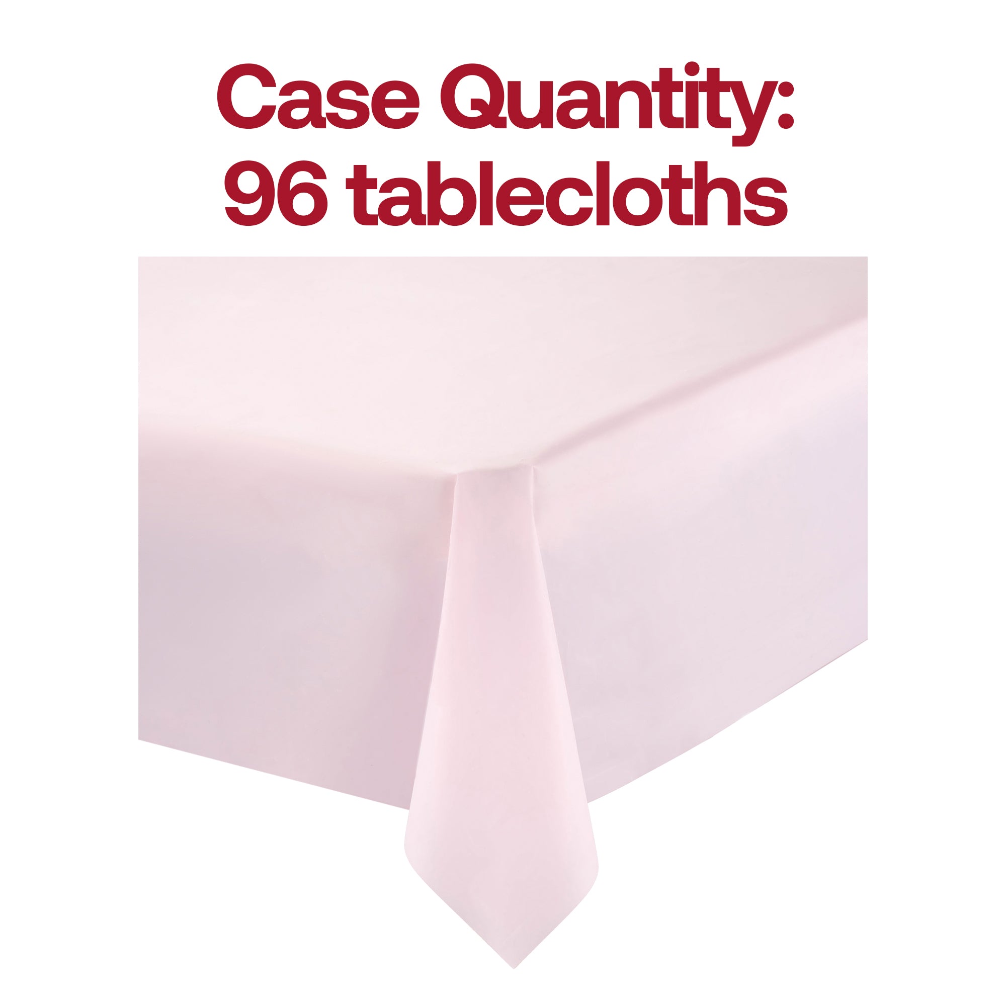 Pink Rectangular Disposable Plastic Tablecloths (54" x 108")