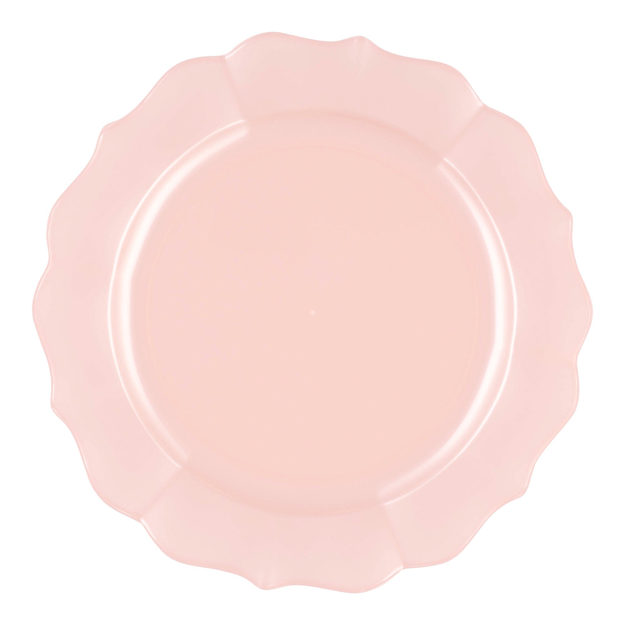 Pearl Pink Round Lotus Plastic Dinner Plates (10.25")