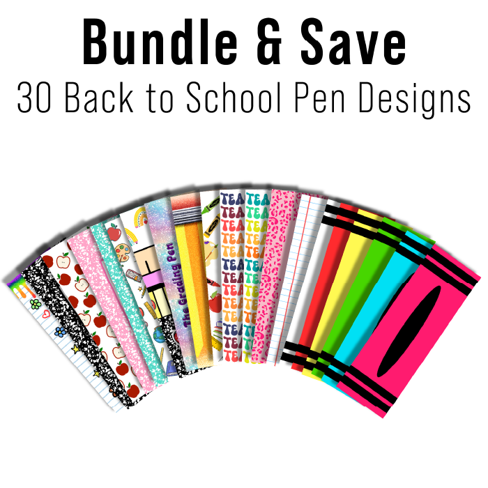 Digital Sublimation Designs - School Pen Wraps