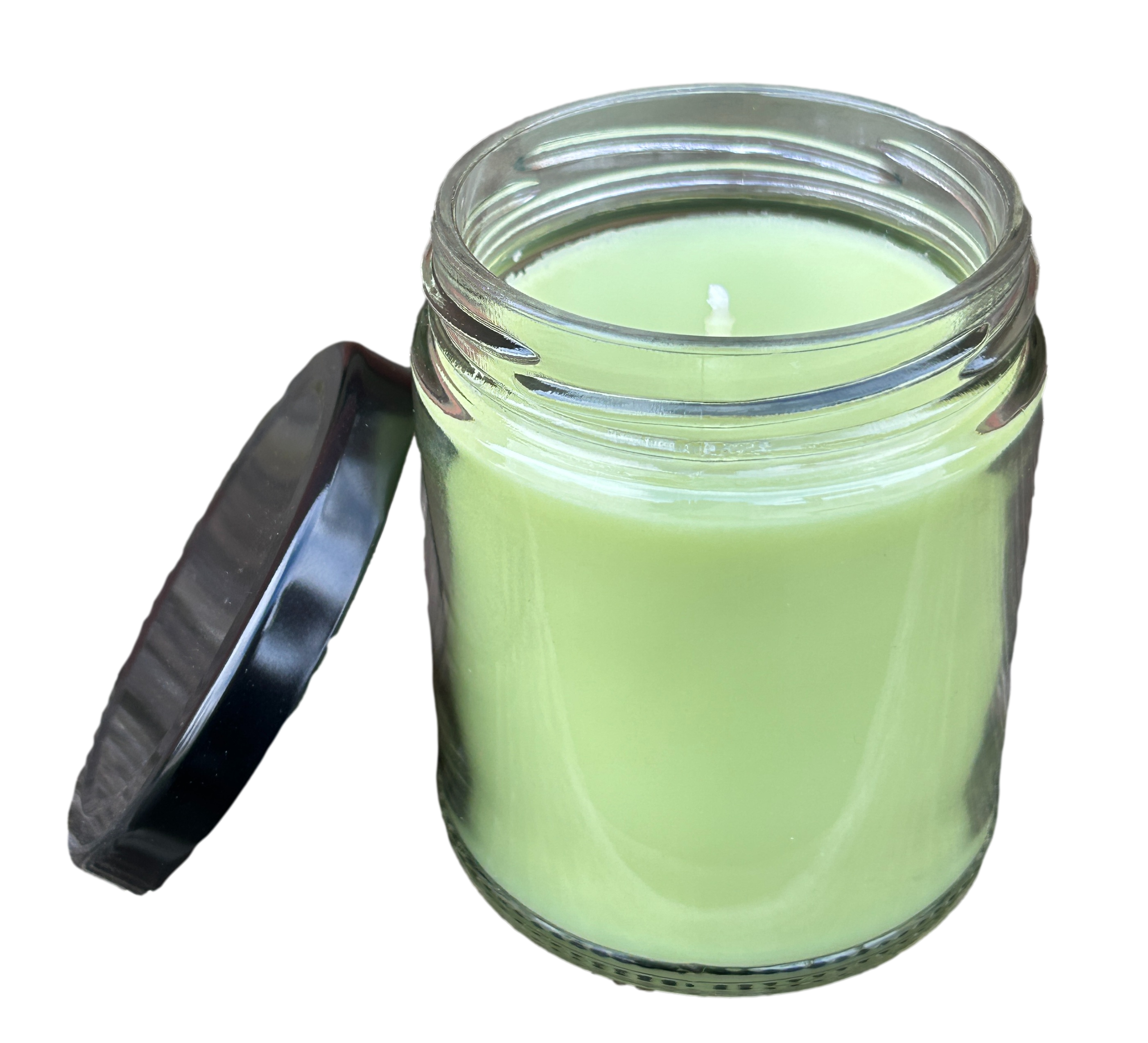 9oz PICKLE SCENTED Soy Candle with Black Lid UV Printed (Qty 12)