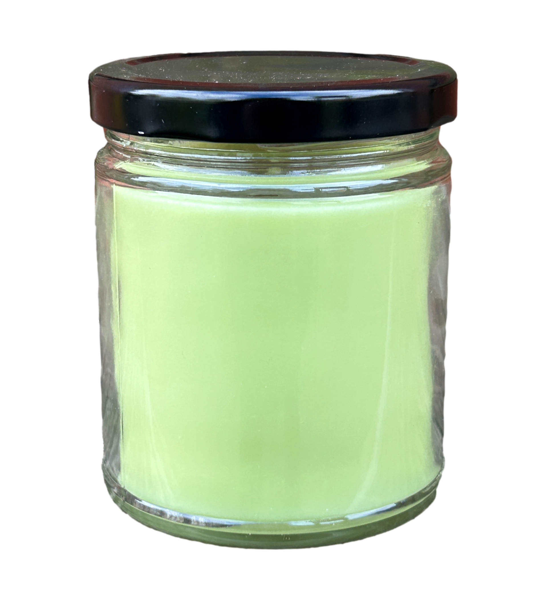 9oz Pickle Soy Candle with Black Lid UV Printed