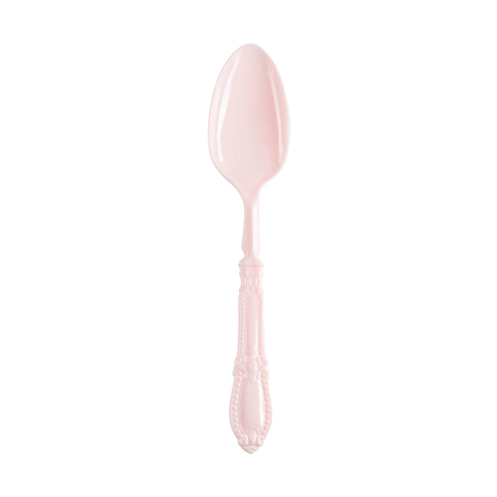 Pink Baroque Disposable Plastic Dinner Spoons