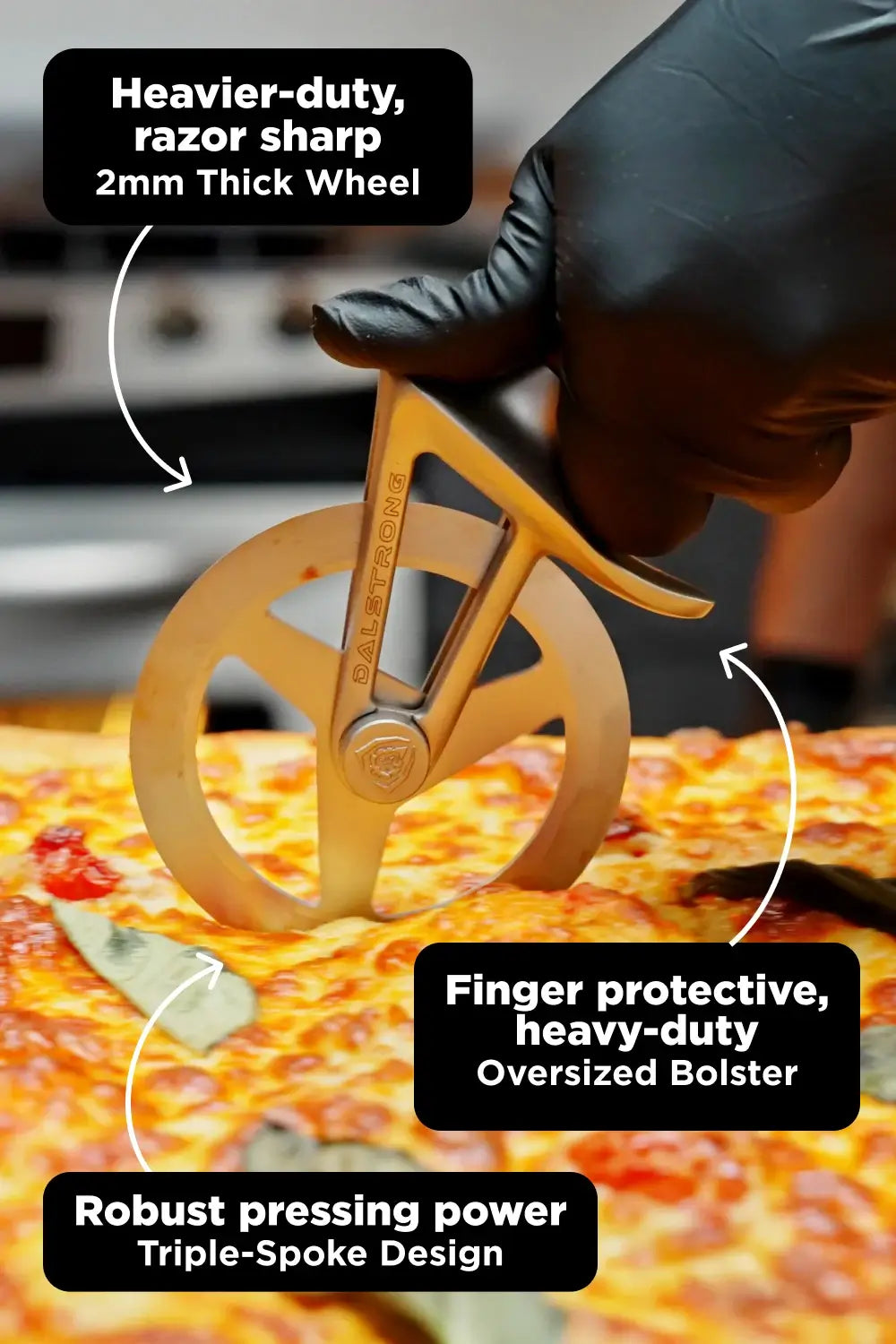 Pizza Wheel & Cutter | "The Orbit Razor" | Dalstrong ©