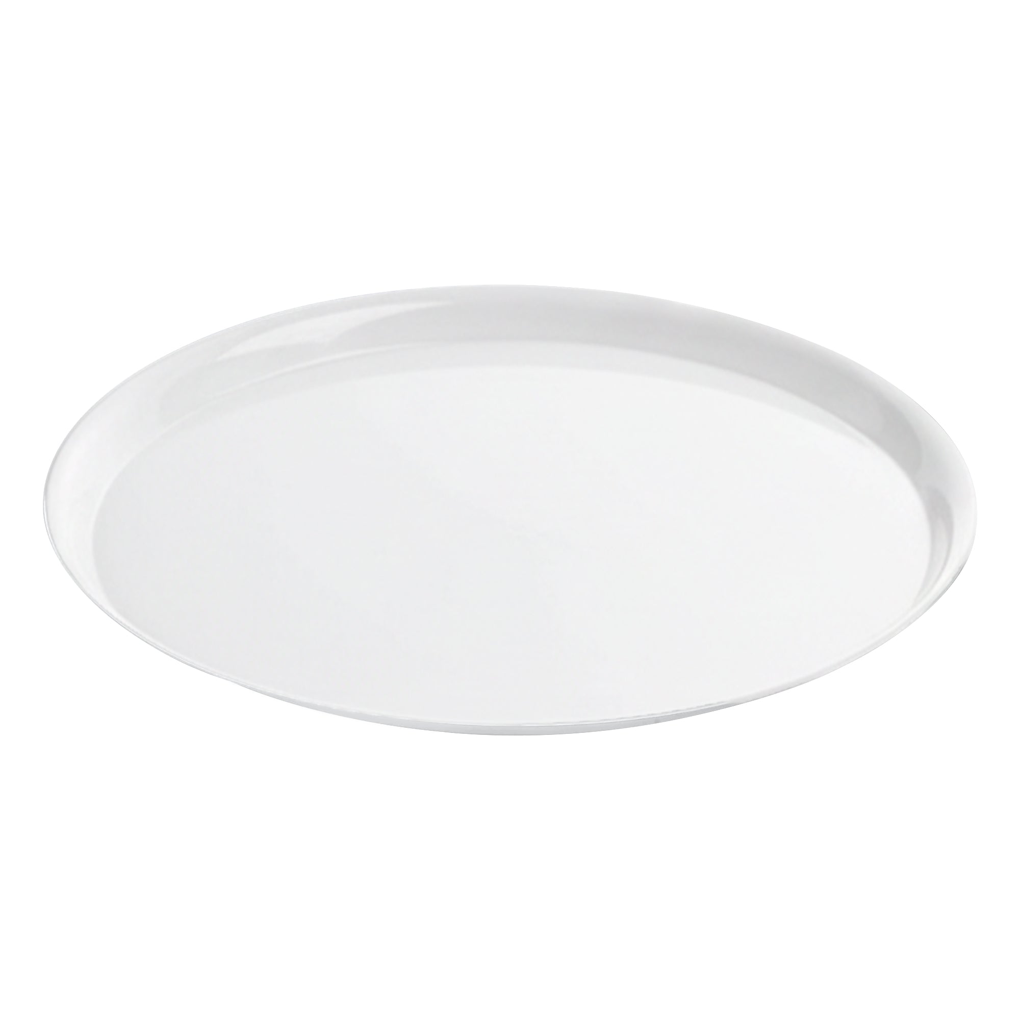 16" White Round Plastic Trays