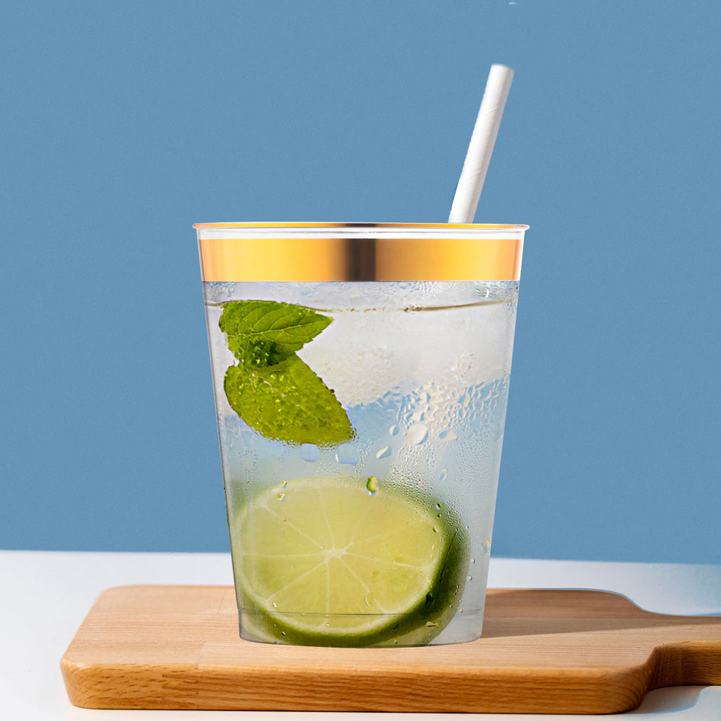 Clear with Metallic Gold Tumblers (8 oz.)