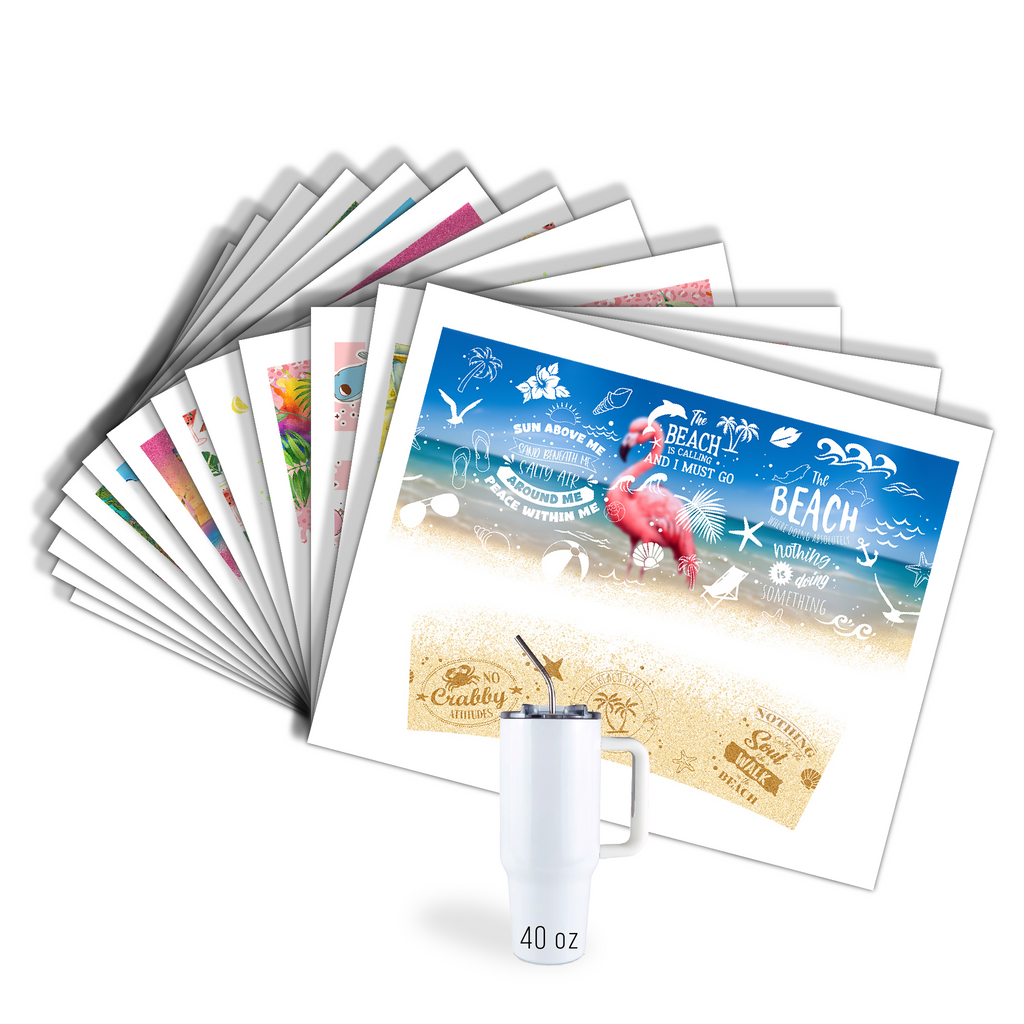 Assorted Ready to Press Sublimation Tumbler Prints (14 Pack) - Summer