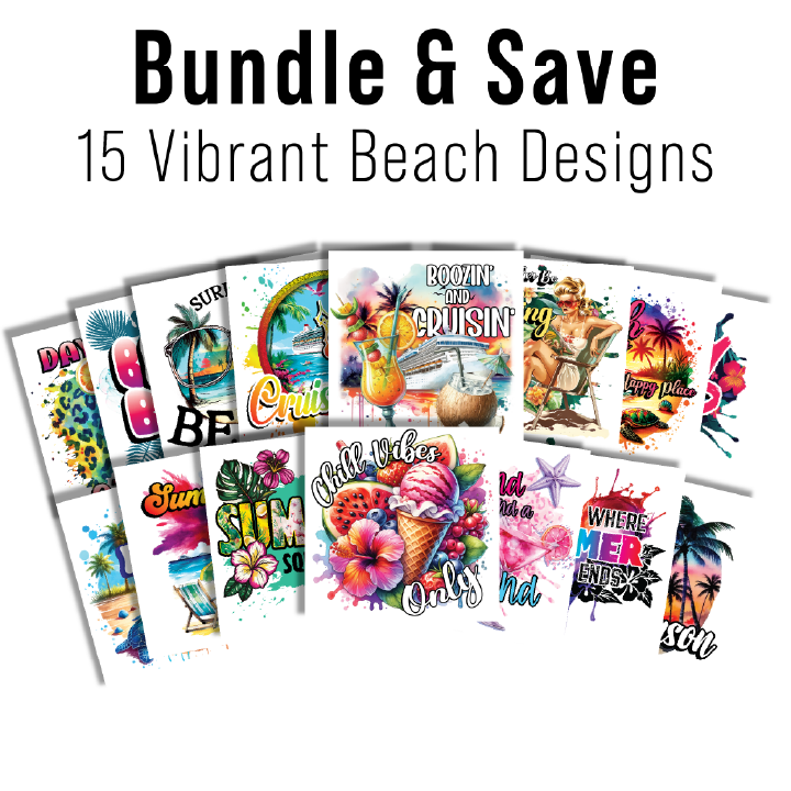 Multi Product Use - Digital Sublimation Designs - Vibrant Beach