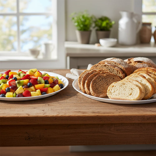 16" White Round Plastic Trays
