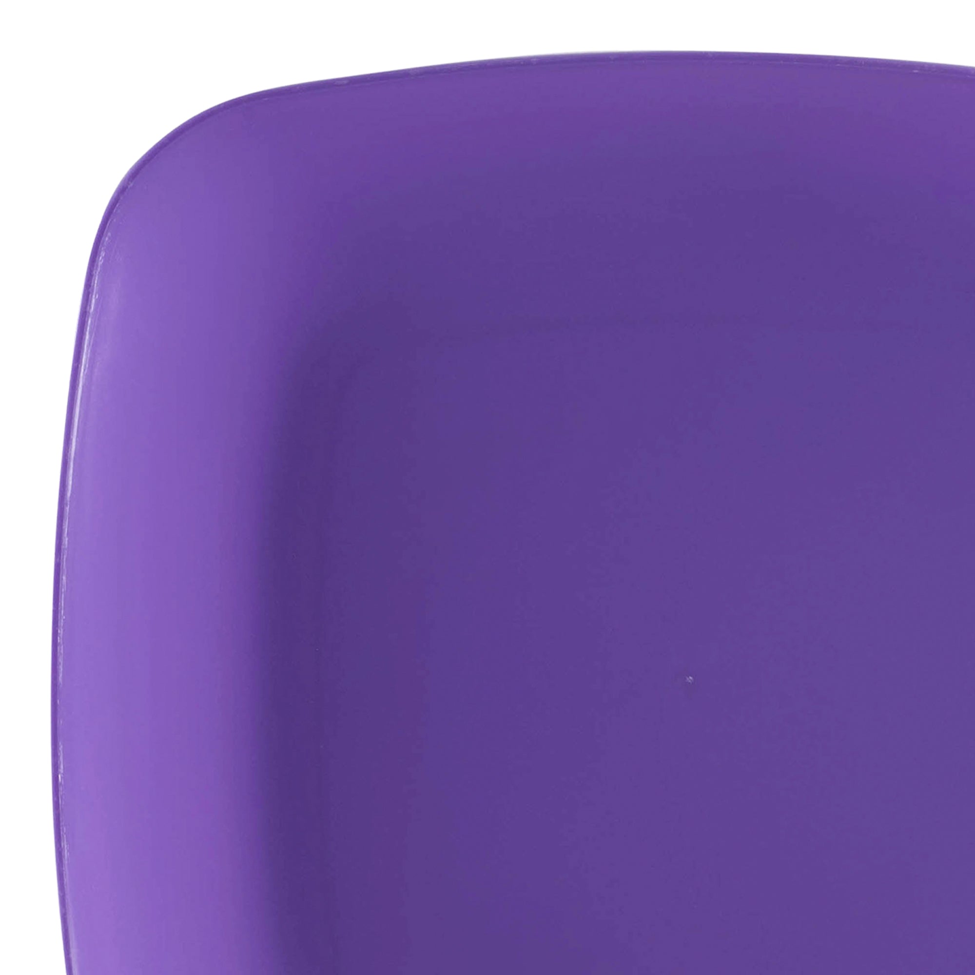 Purple Flat Rounded Square Disposable Plastic Appetizer/Salad Plates (7.25")