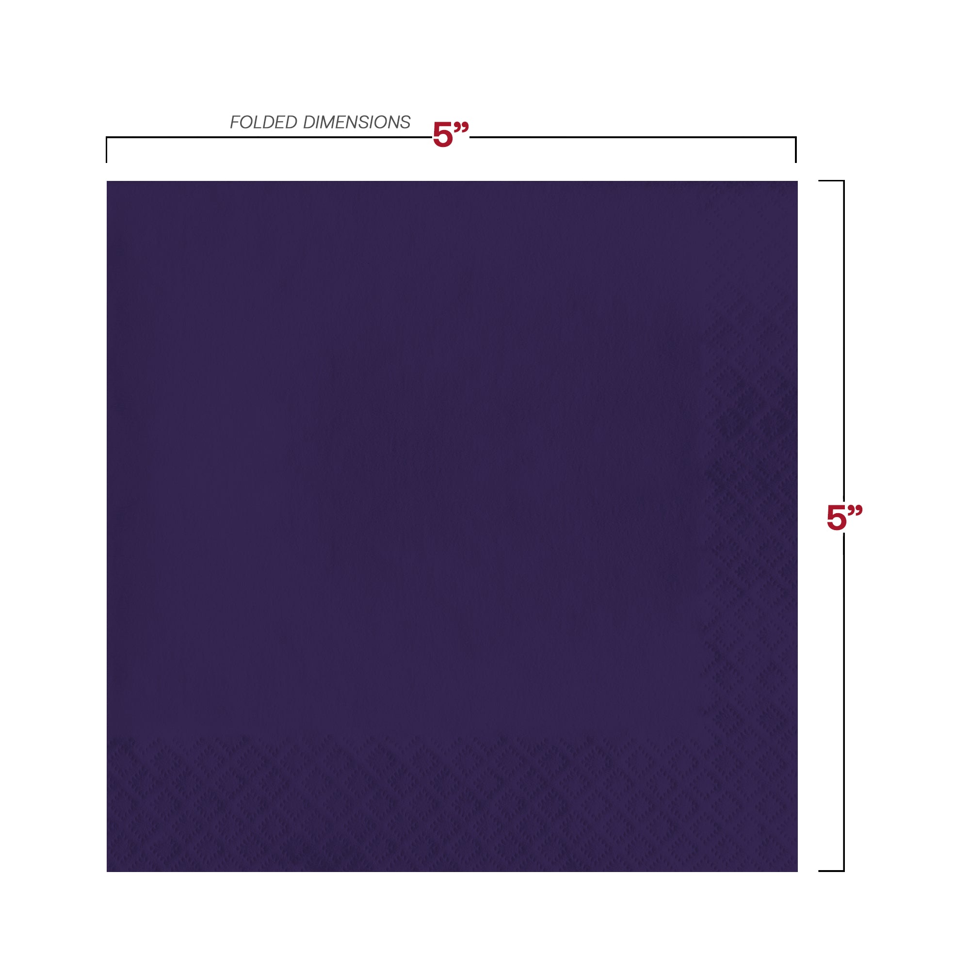 Purple Paper Beverage/Cocktail Napkins