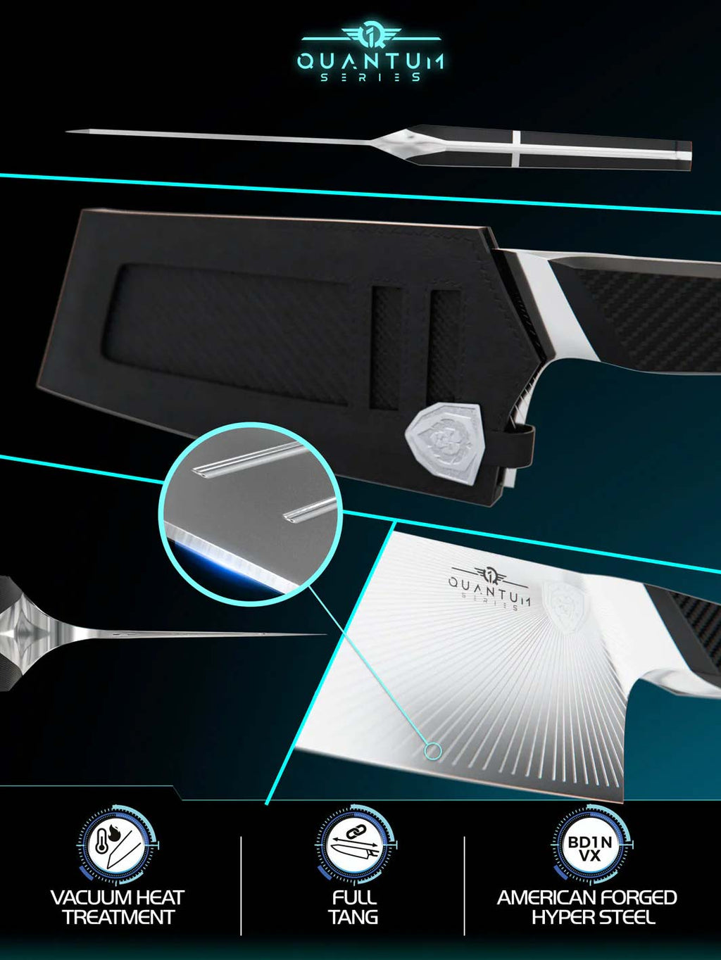Cleaver Knife 7" | Quantum 1 Series | Dalstrong ©