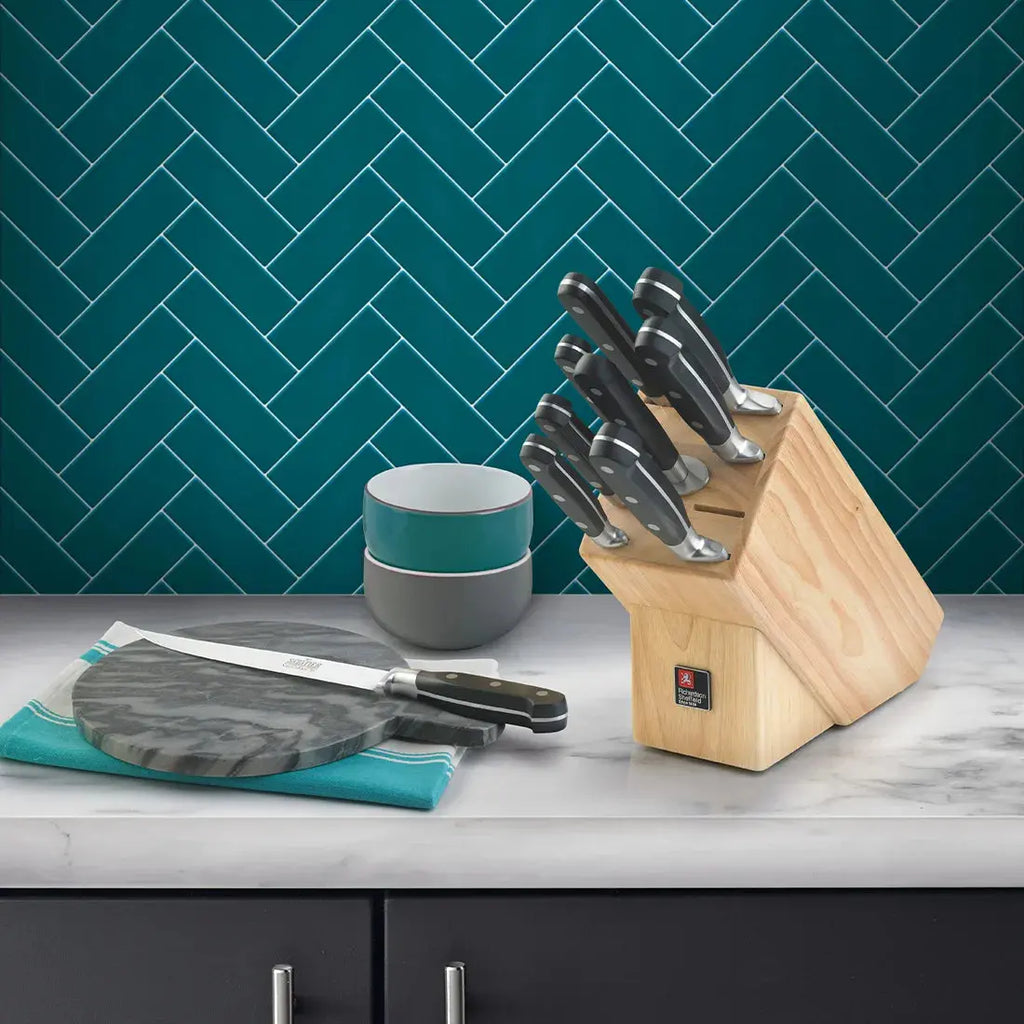 Amefa Sabatier Life V 9pc Chefs Kitchen Knife Block Set