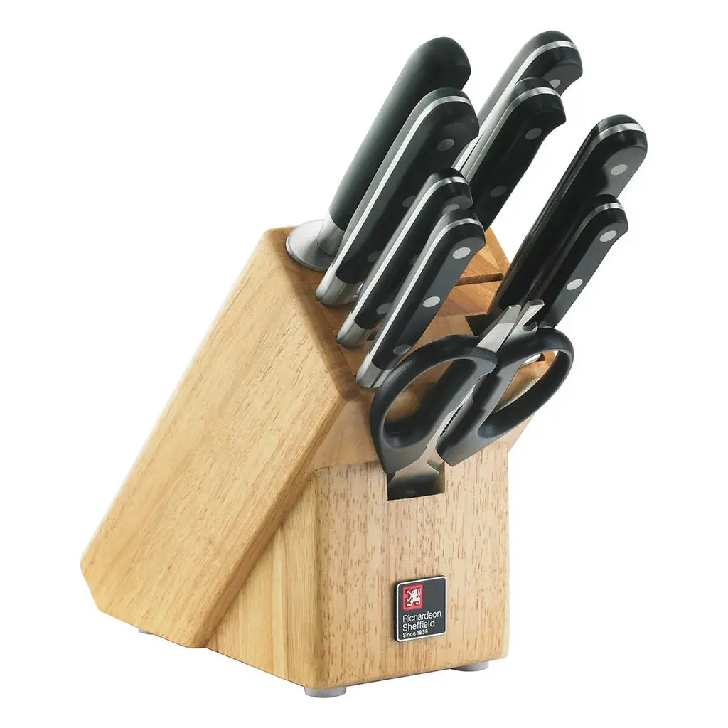 Amefa Sabatier Trompette Life 9pc Chefs Kitchen Knife Block Set