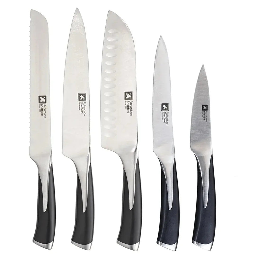Amefa Kyu 5pc Chefs Kitchen Knife Block Set