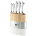 Amefa Fusion 5pc White Chefs Kitchen Knife Block Set