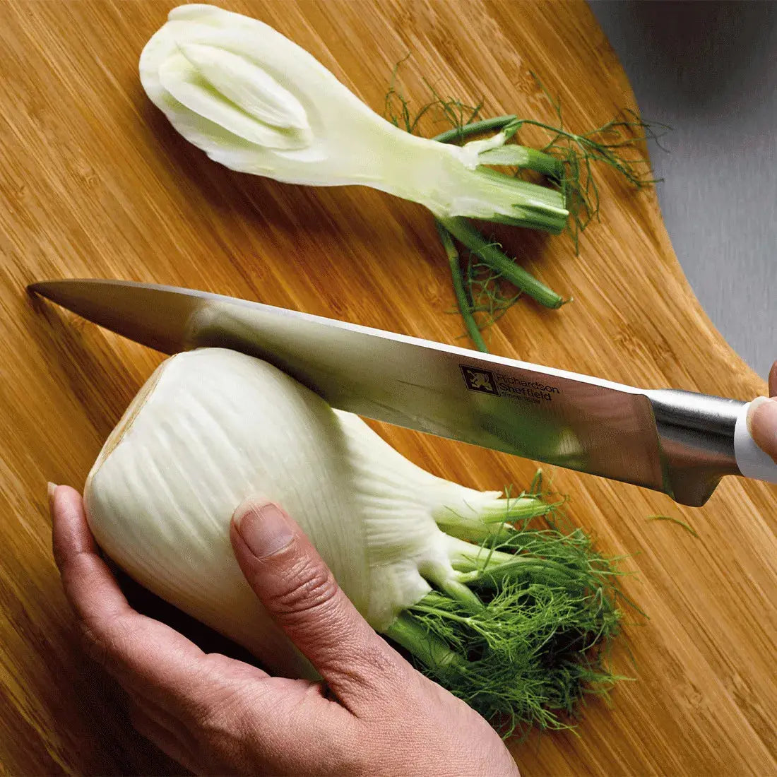 Amefa Fusion 5pc White Chefs Kitchen Knife Block Set