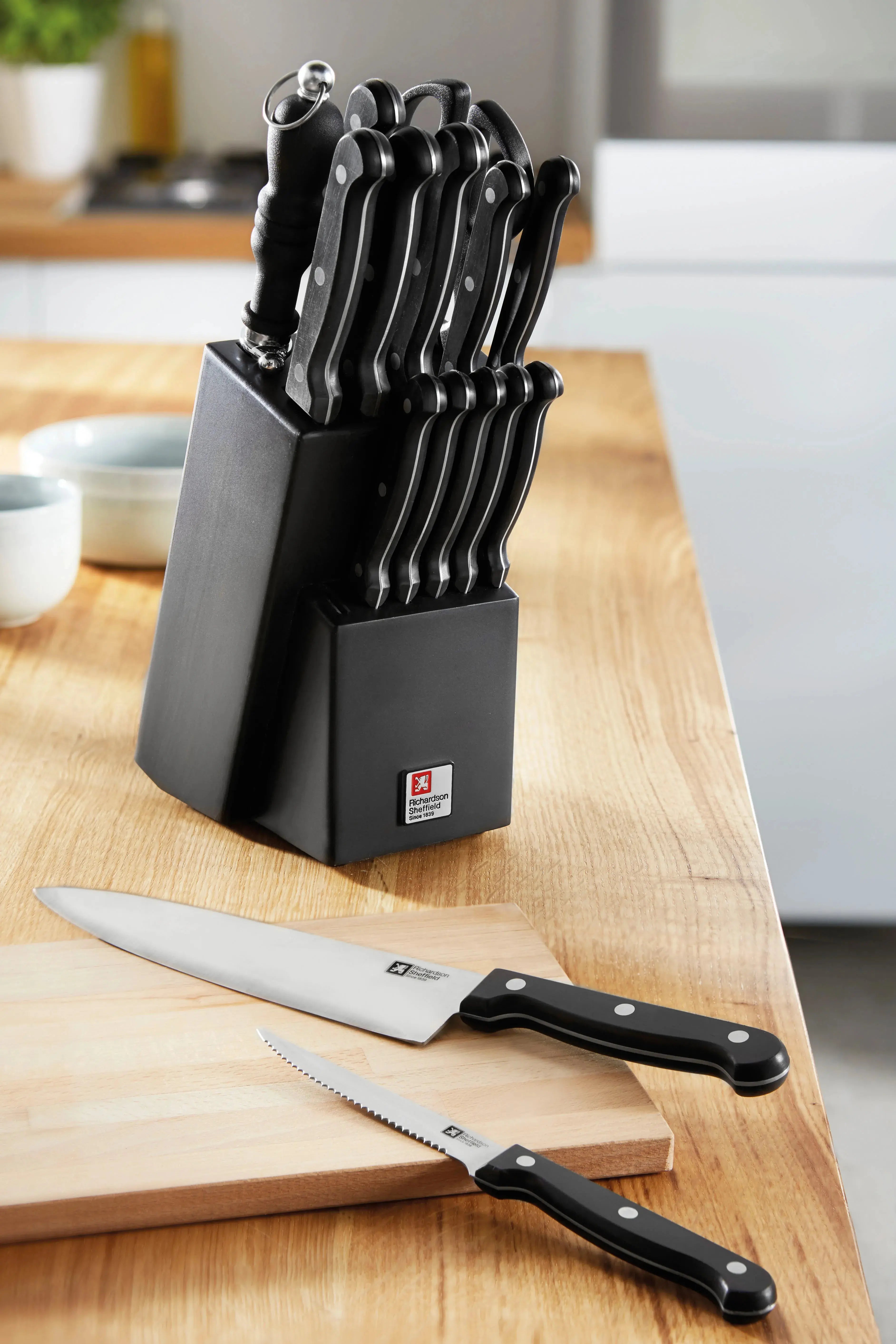 Artisan 15pc Chefs Kitchen Knife Block Set