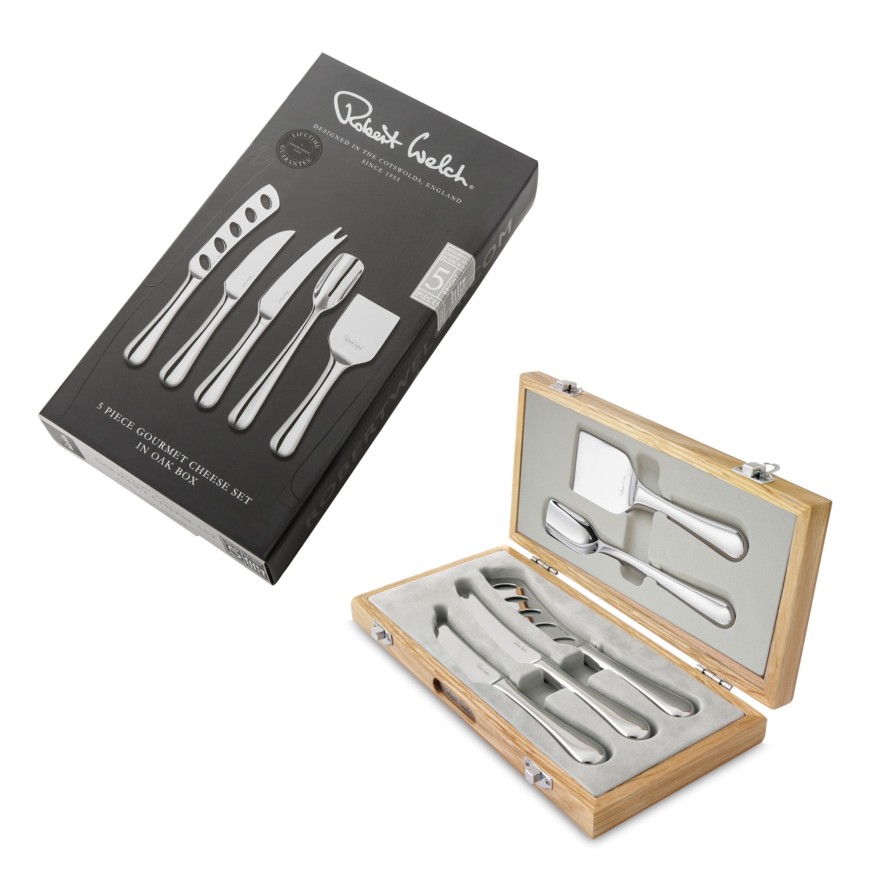 Radford Bright Gourmet Cheese Knife Set, 5 Piece