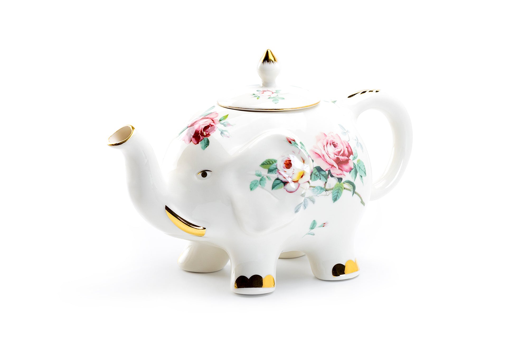 Rose Elephant Fine Porcelain Teapot