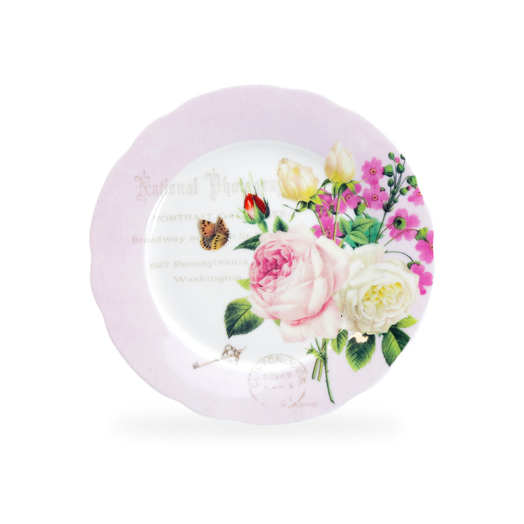 Liz's Rose Garden Bone China Dessert/Dinner Plate