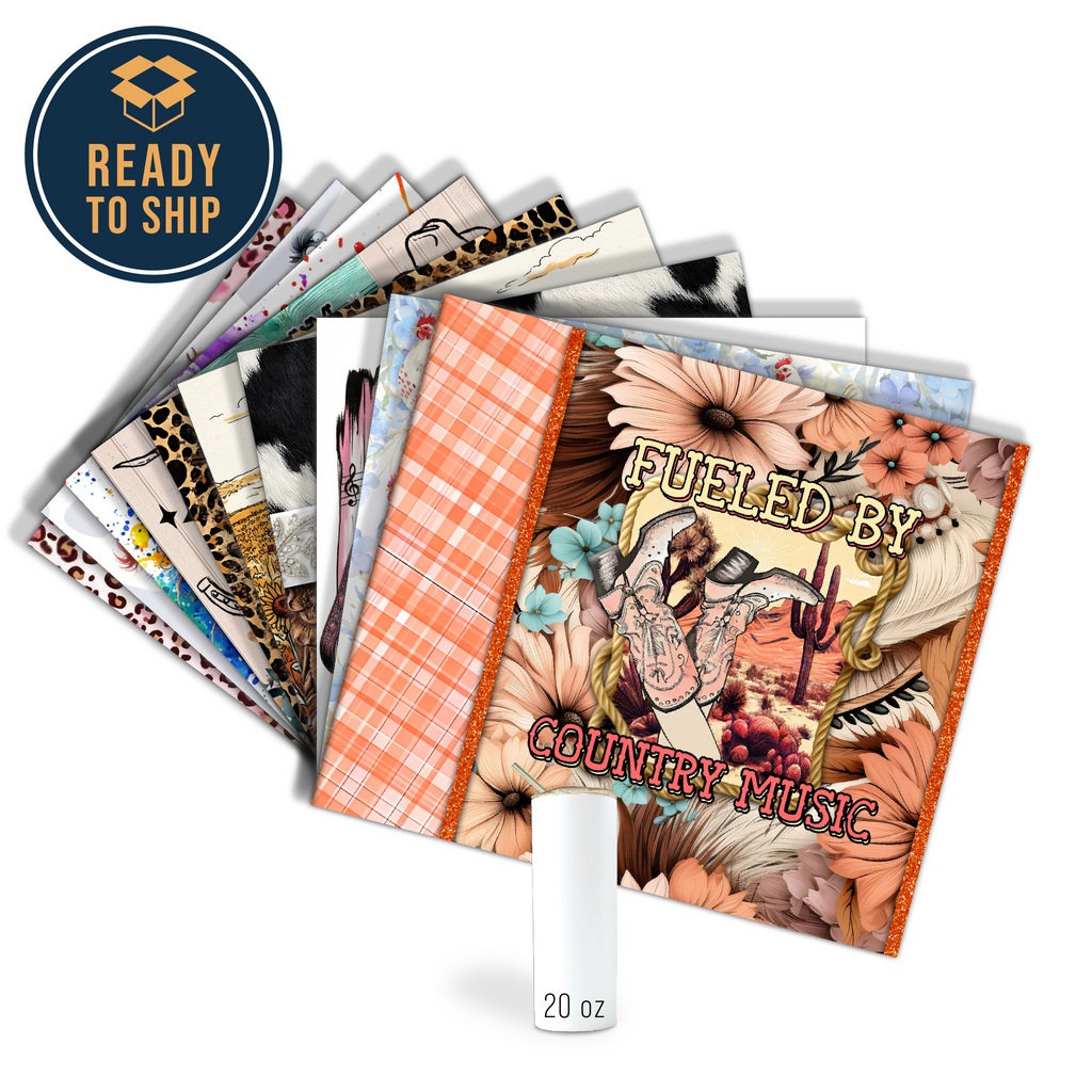 Assorted Ready to Press Sublimation Tumbler Prints (12 Pack) - Southern Girl