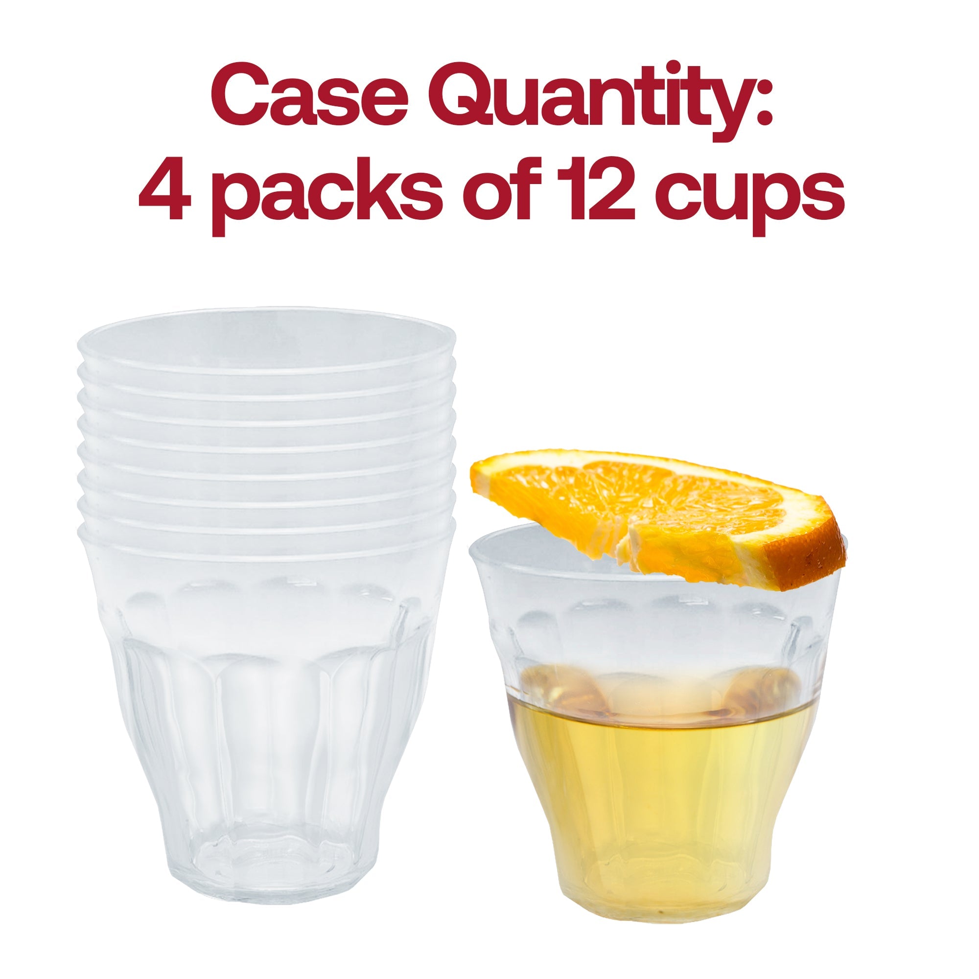 Clear Rotable Plastic Tumblers (11 oz )