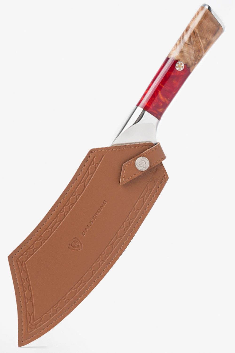 Chef & Cleaver Crixus Knife 8" | Red Handle | Valhalla Series | Dalstrong ©