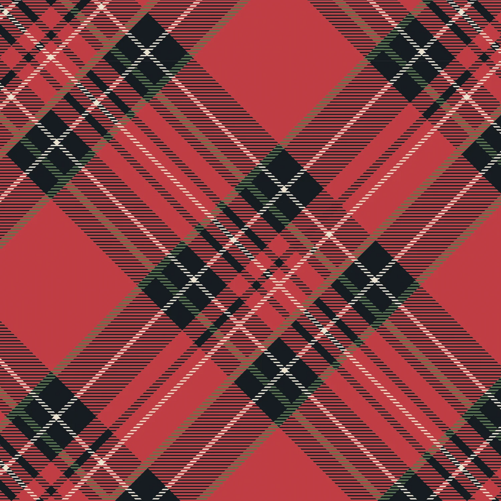 Hester and Cook Red Plaid Guest Napkin - pack of 16