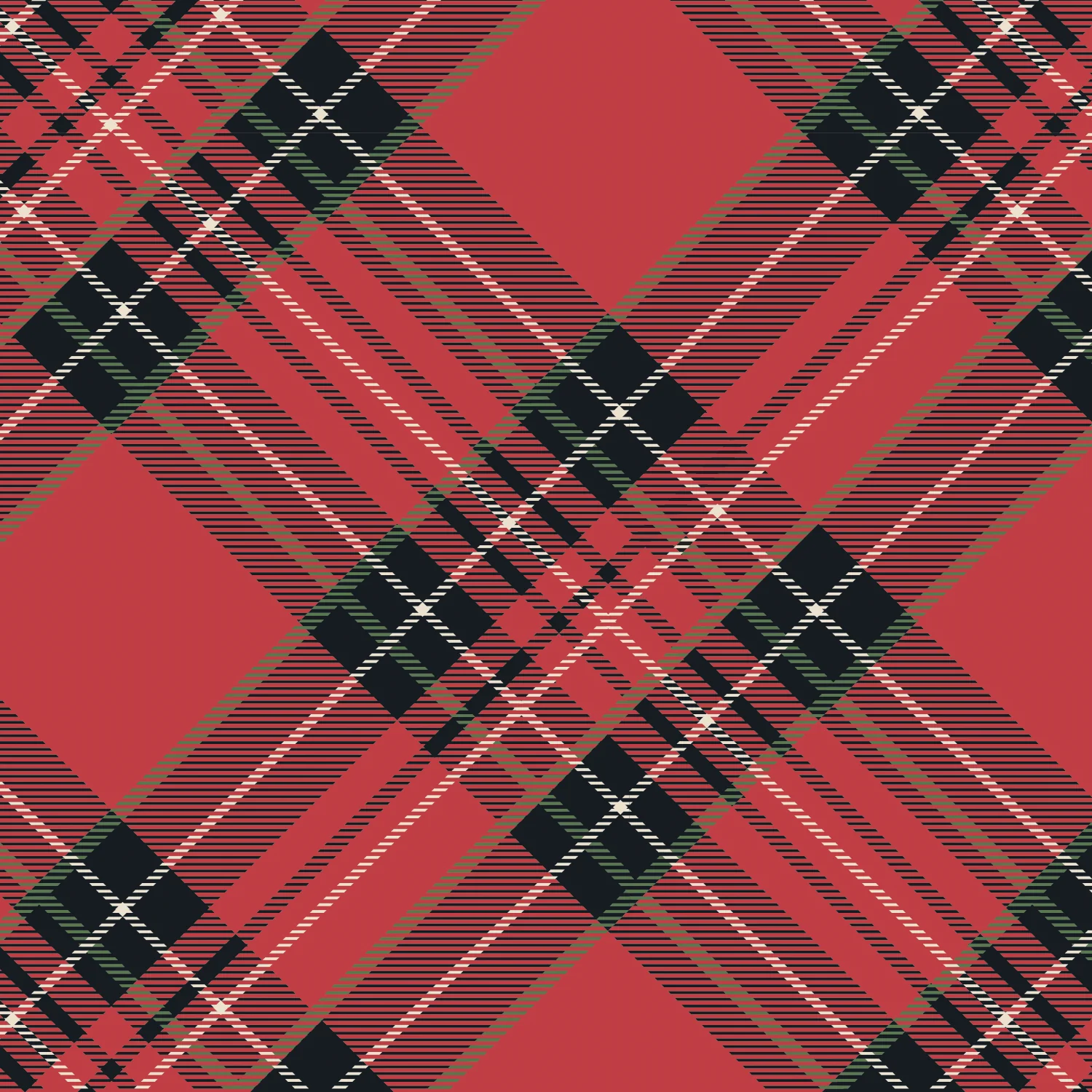 Hester and Cook Red Plaid Guest Napkin - pack of 16