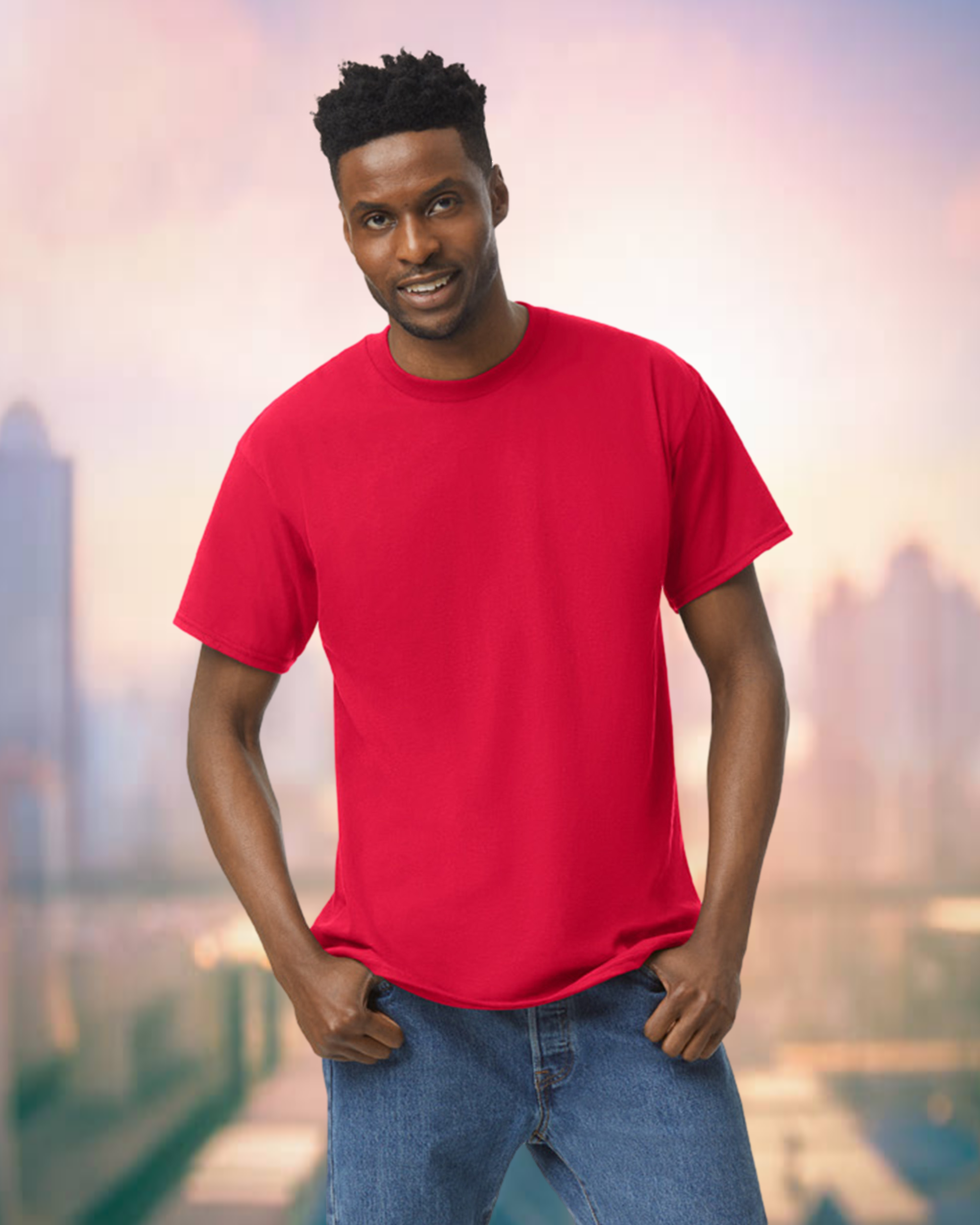 DTG - Gildan G5000 T-Shirt - Red - Adult