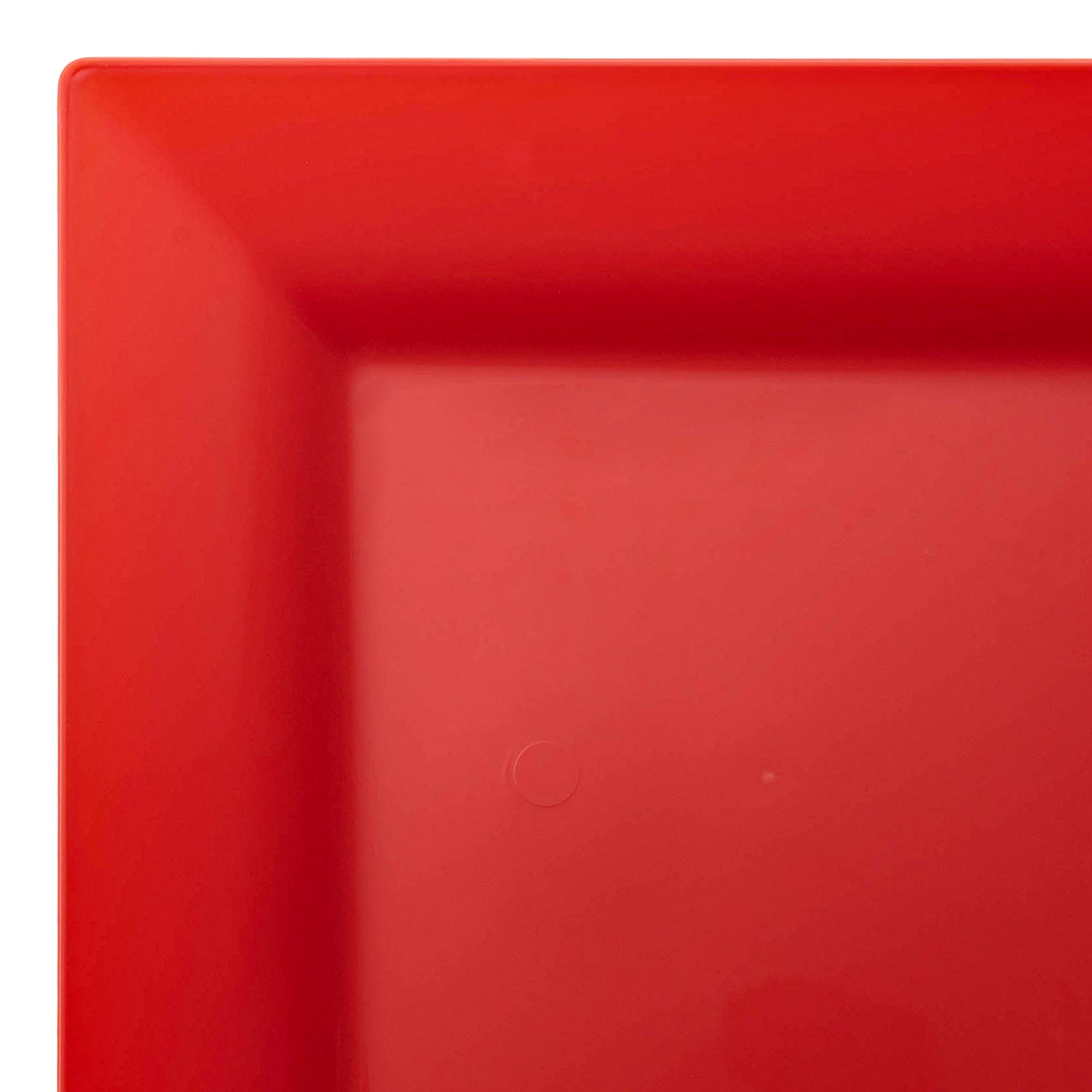 Red Square Plastic Salad Plates (6.5")