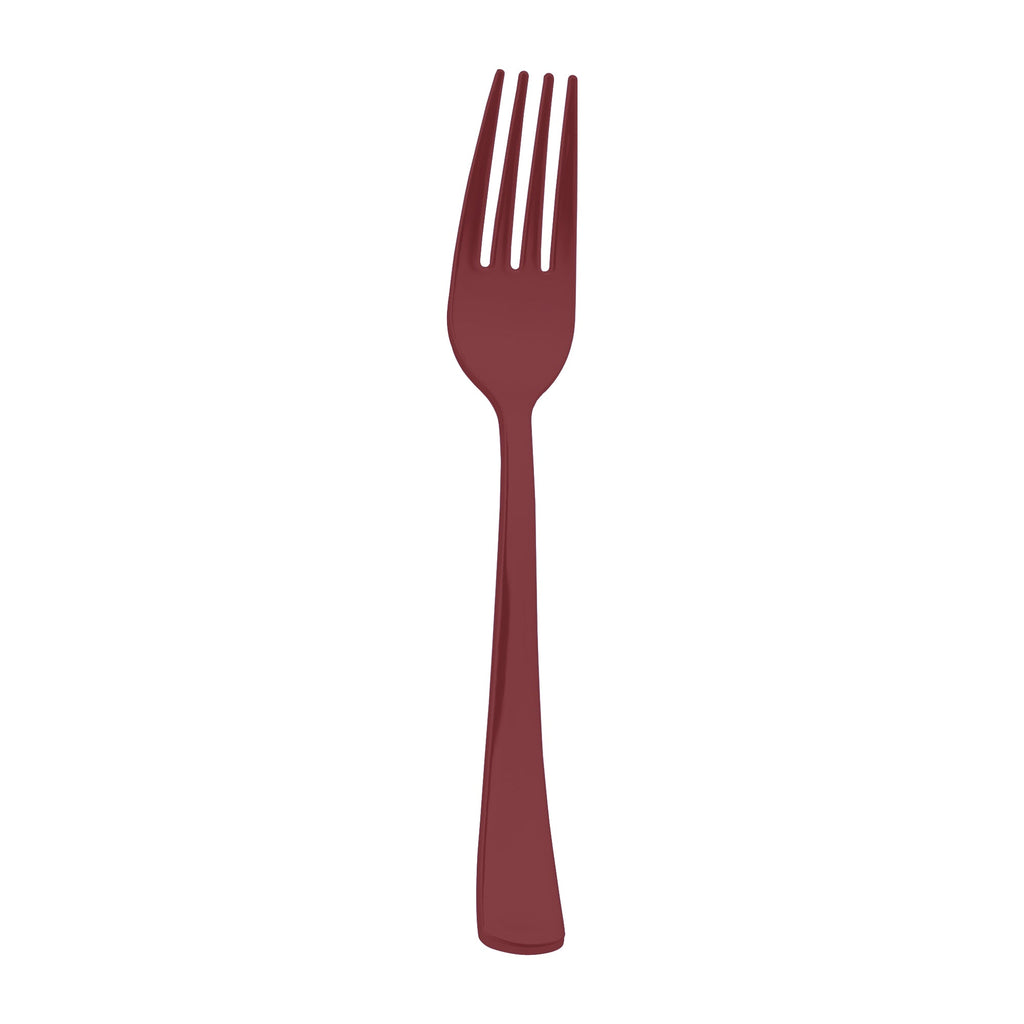 Red Disposable Plastic Party Forks