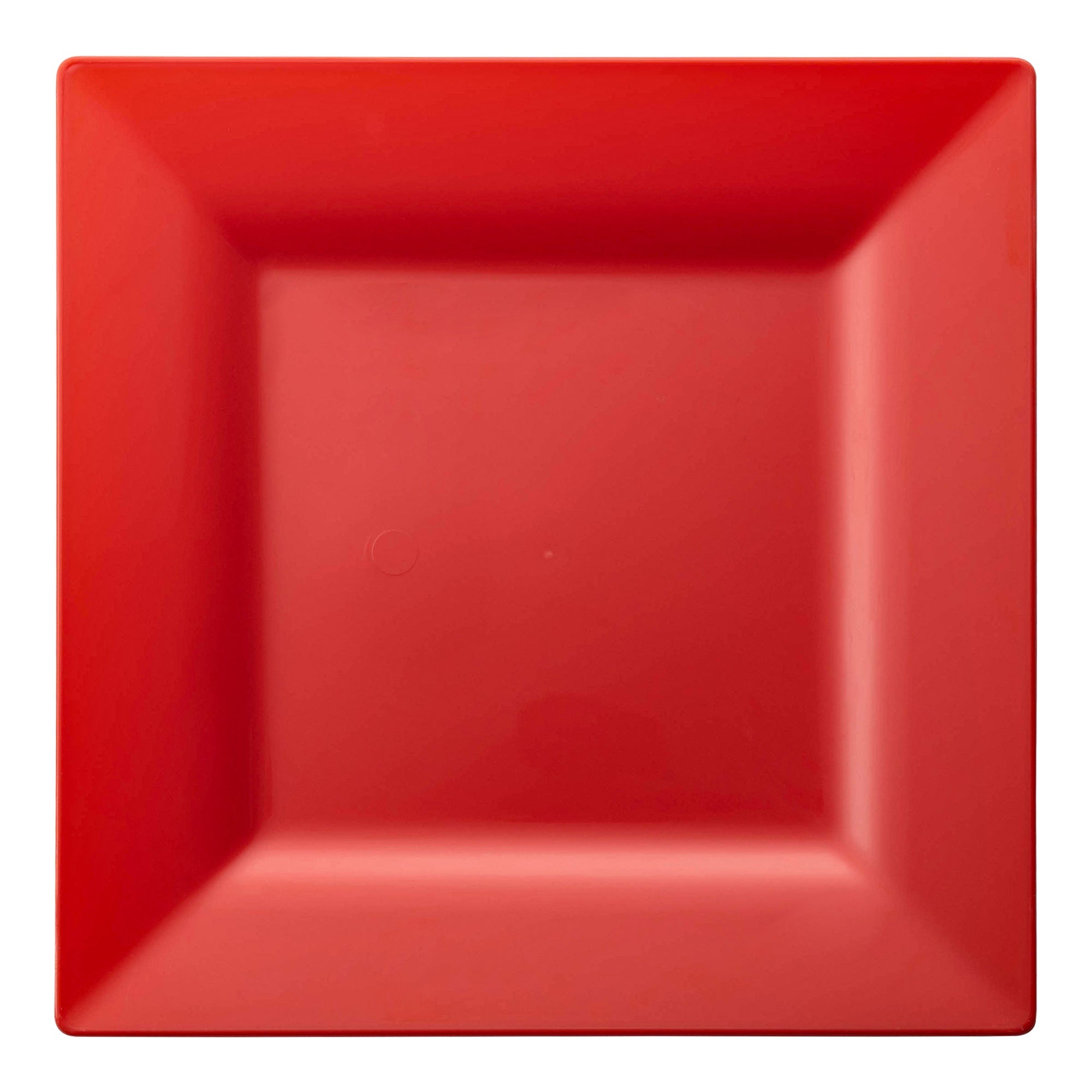 Red Square Plastic Dinner Plates (9.5")