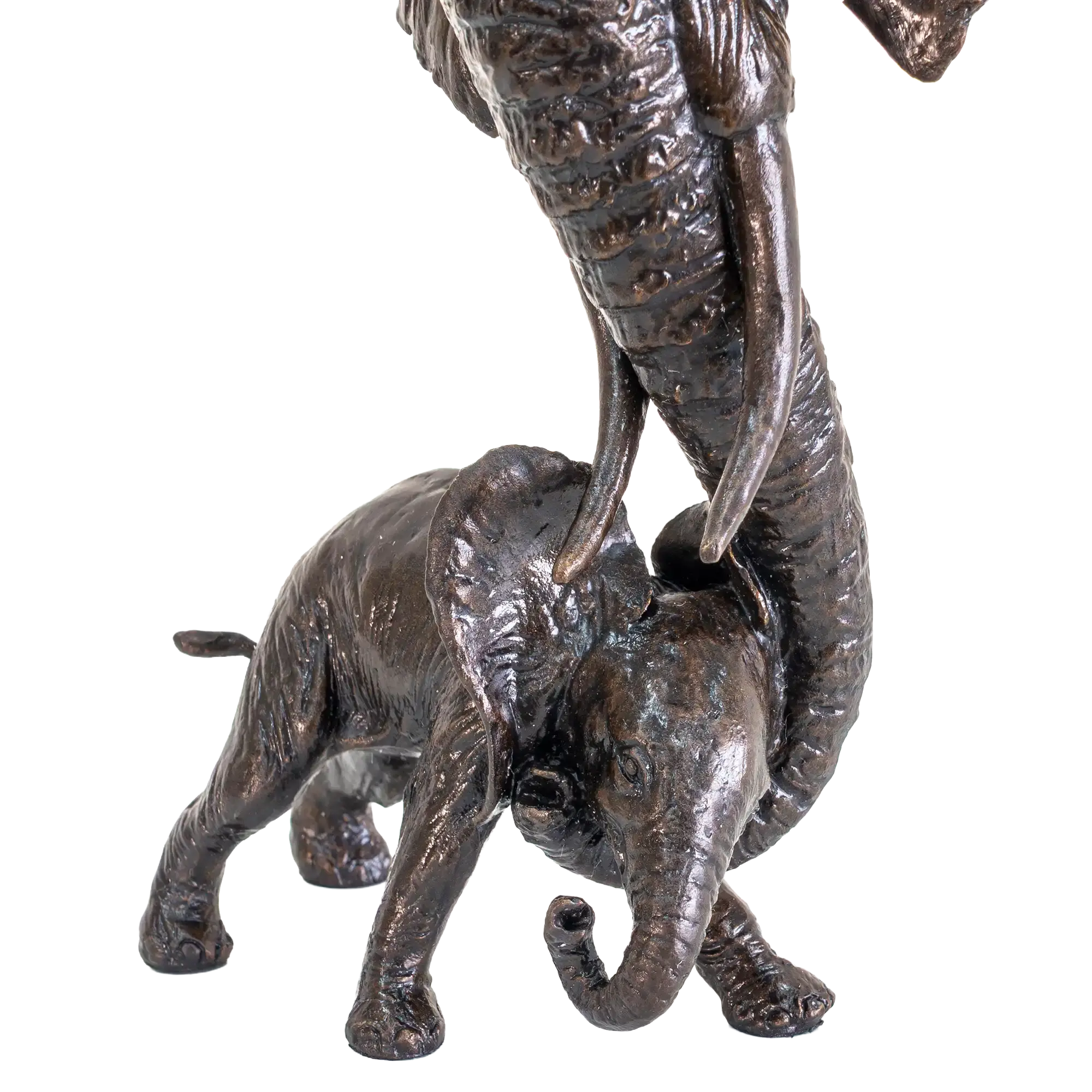 Richard Cooper Bronze Elephant Mother & Calf Figurine