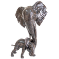 Richard Cooper Bronze Elephant Mother & Calf Figurine