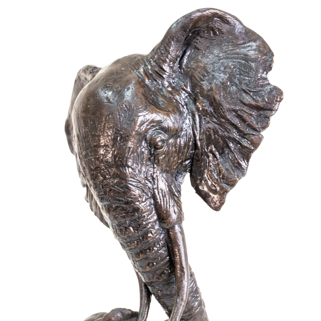Richard Cooper Bronze Elephant Mother & Calf Figurine
