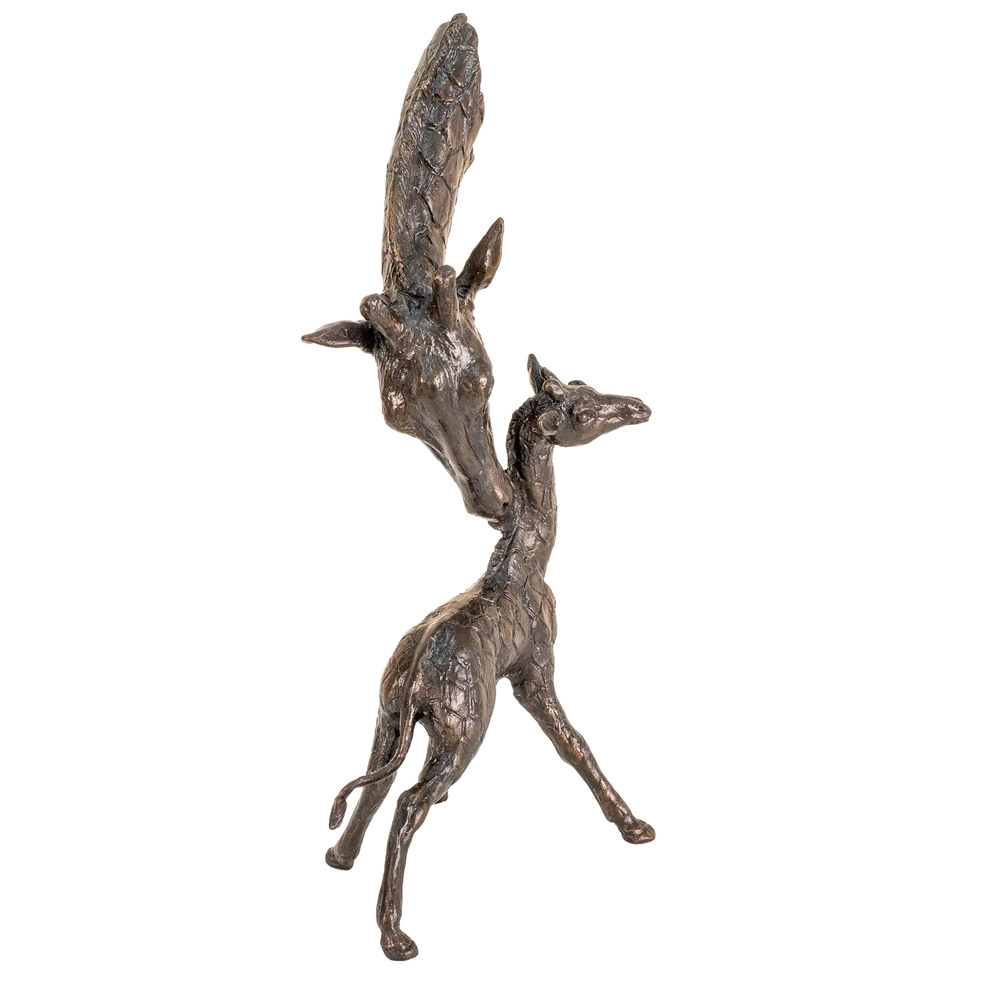 Richard Cooper Bronze Giraffe Mother & Calf Figurine