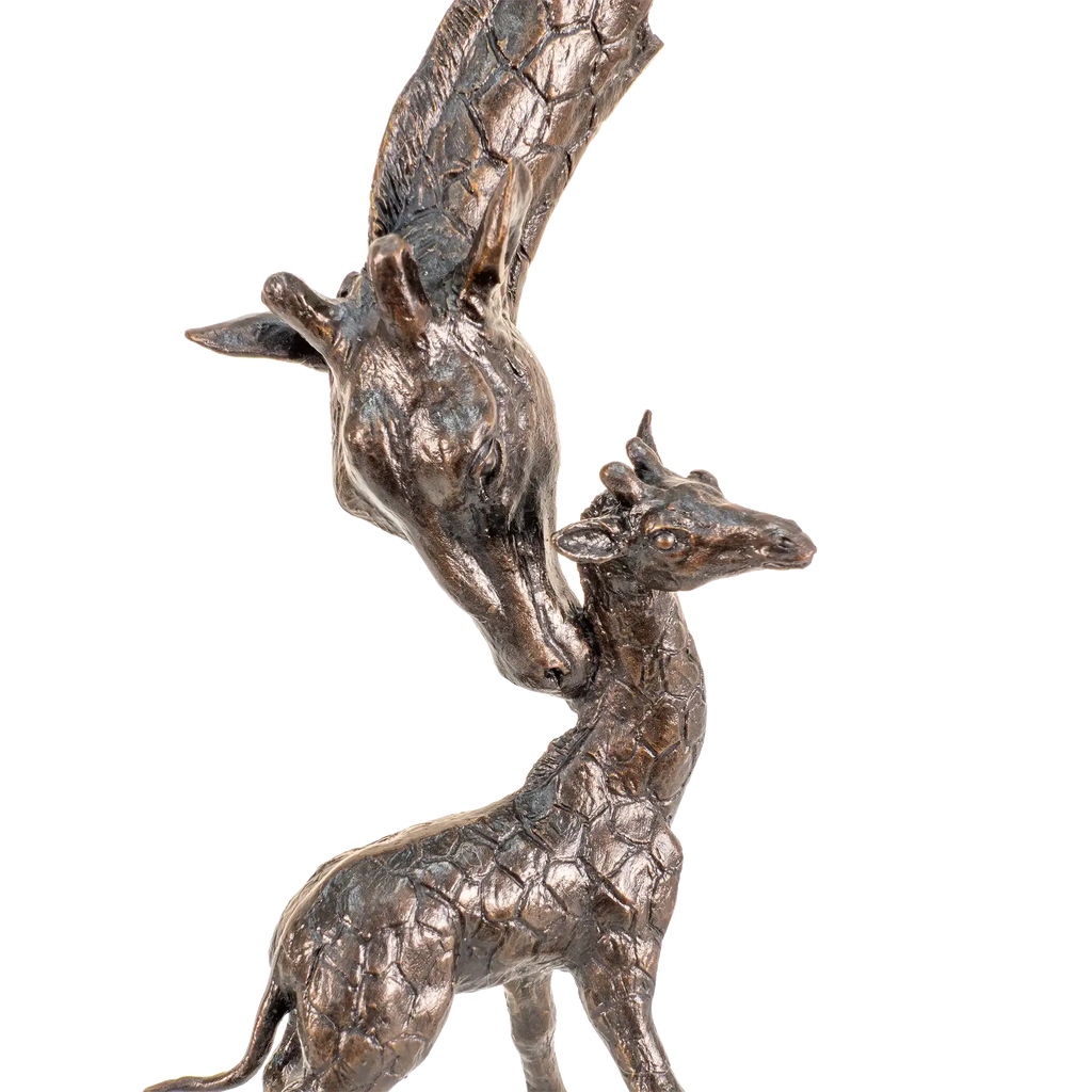 Richard Cooper Bronze Giraffe Mother & Calf Figurine