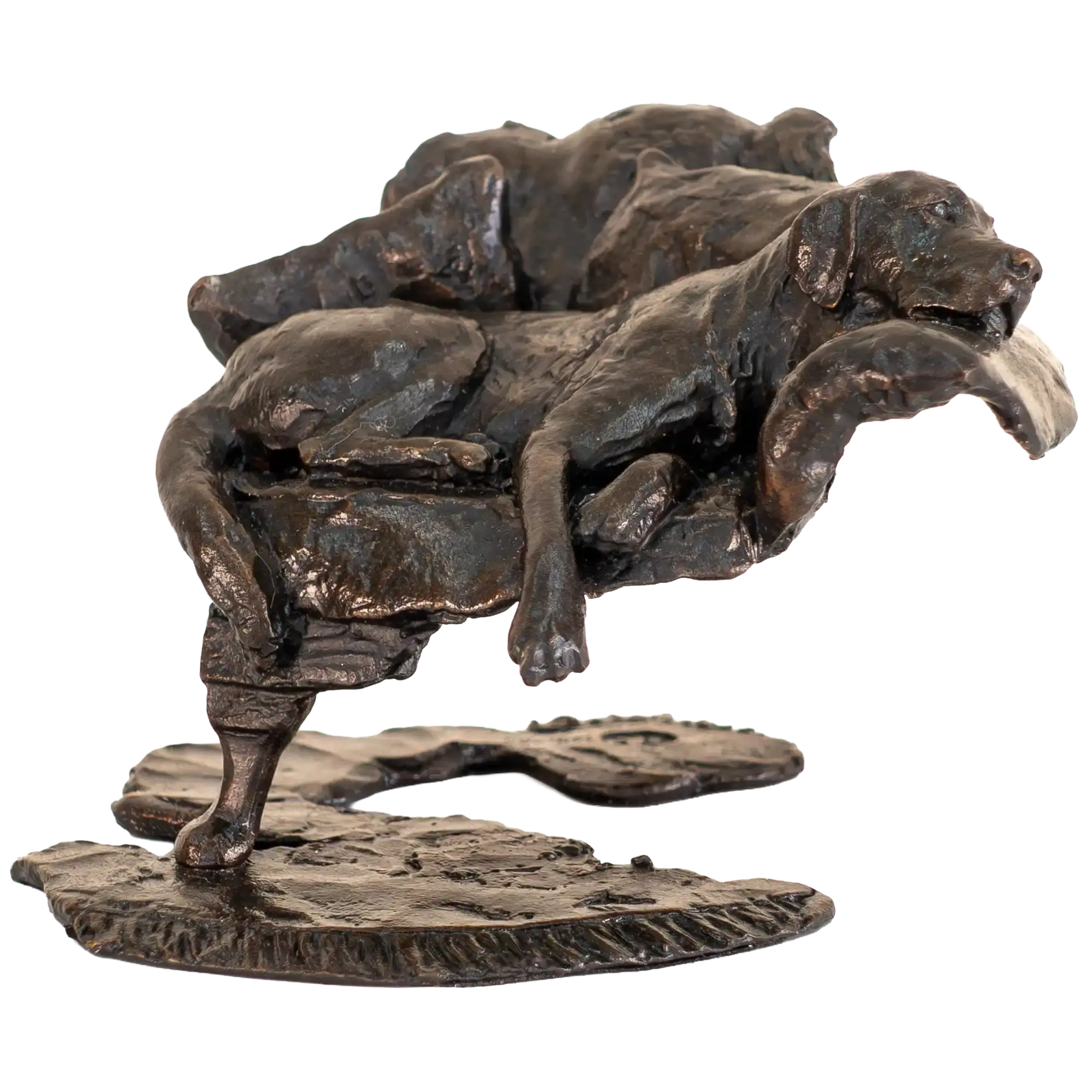 Richard Cooper Limited Edition Bronze Labrador in Arm Chair Figurine