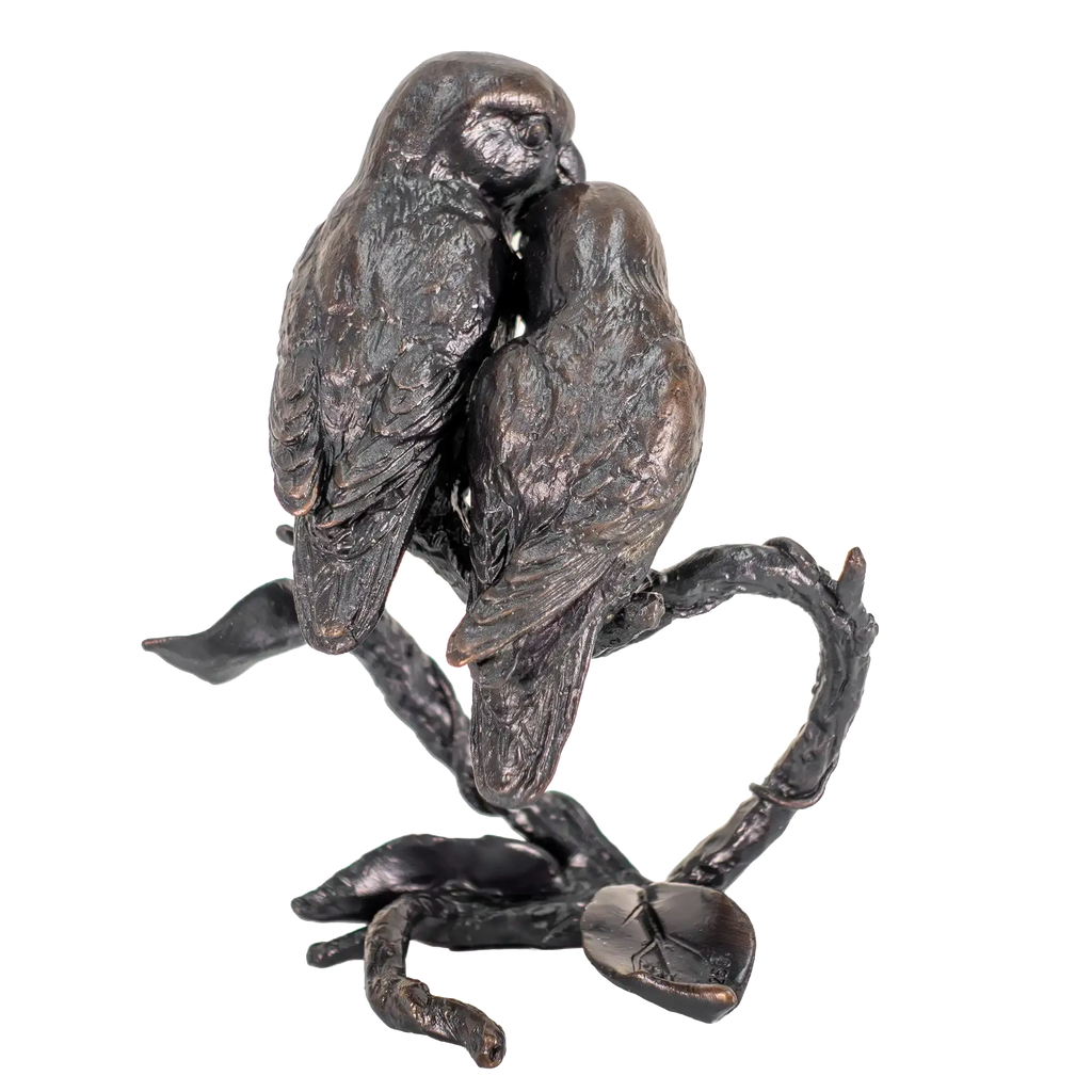 Richard Cooper Bronze Birds Collection Lovebirds