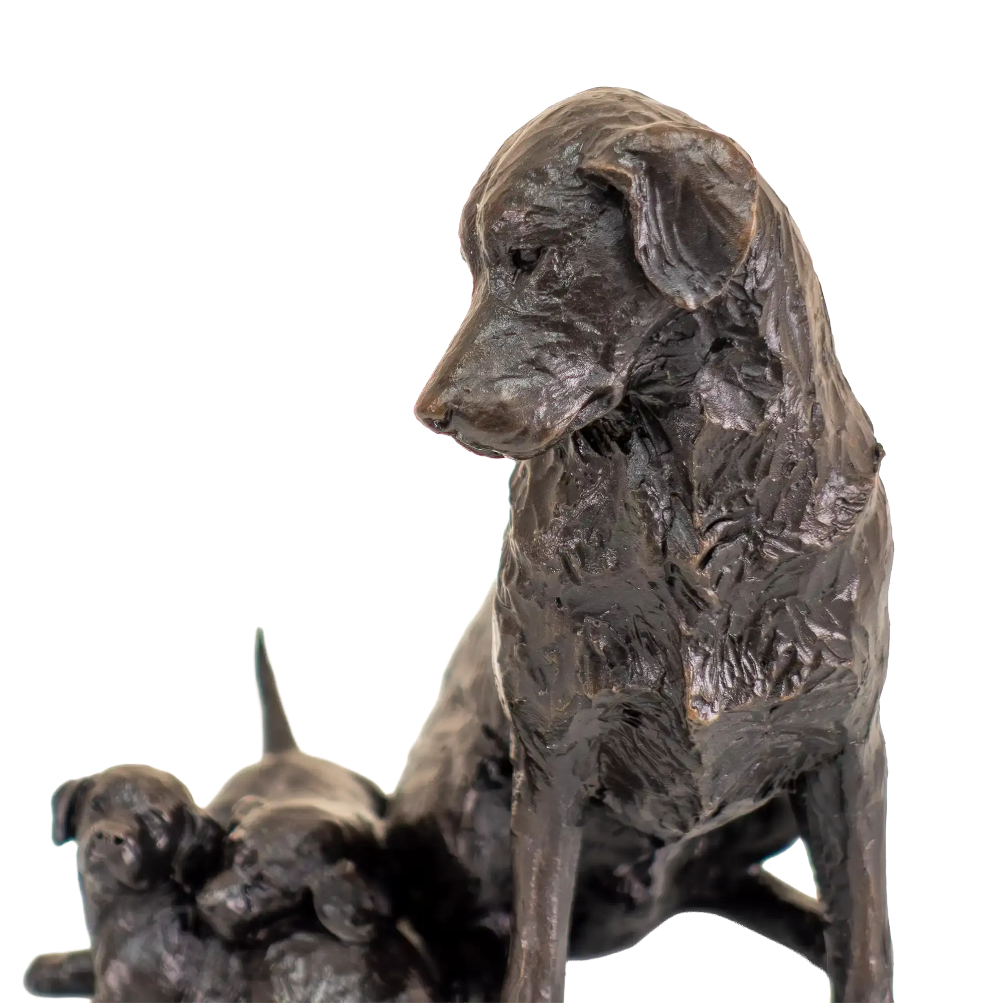Richard Cooper Limited Edition Bronze Retriever with Puppies Figurine