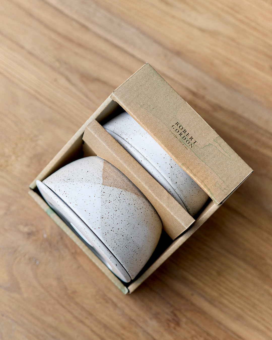 White Speckle Set of 2 360ml Containers / The Wanderer
