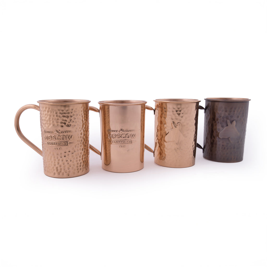 Custom Engraved Monogram Copper Mugs